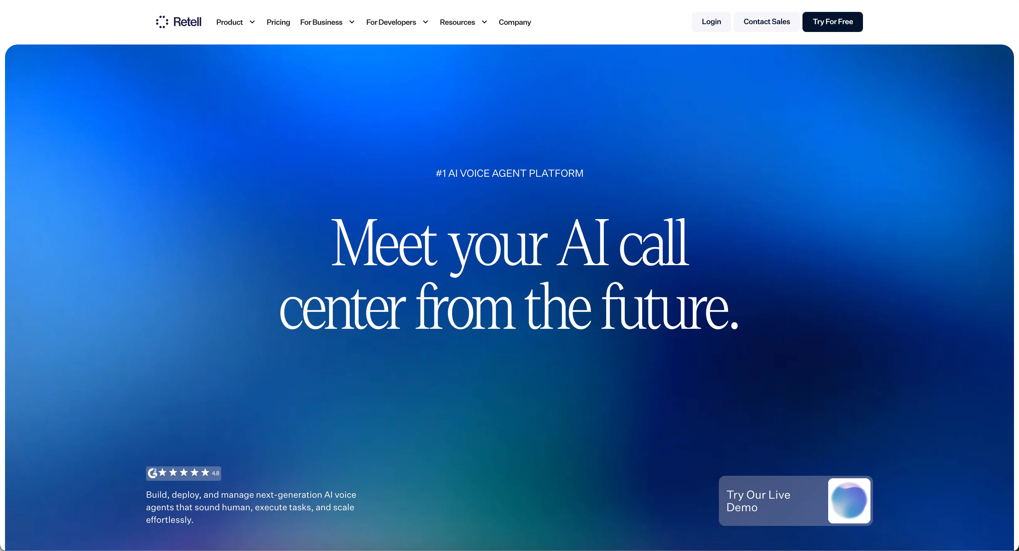 Retell AI header image