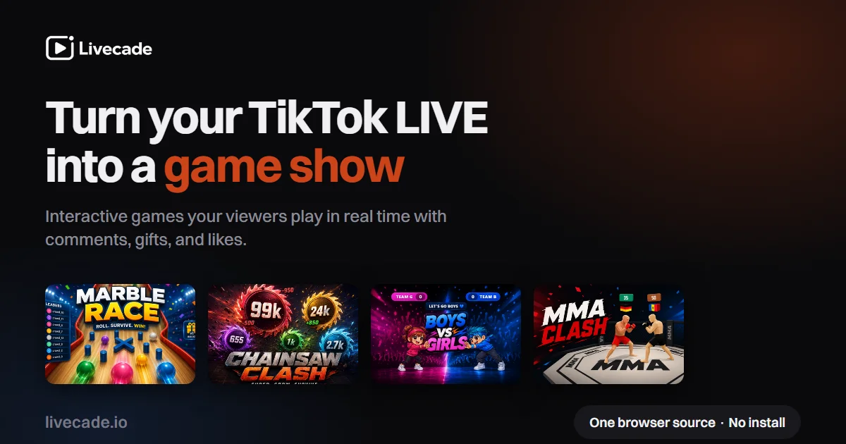 Livecade header image