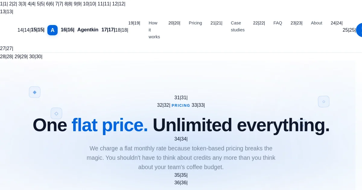 Agentkin pricing page