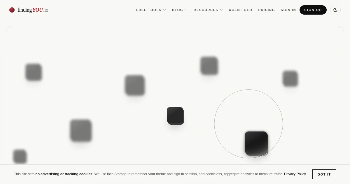 Findingyou pricing page