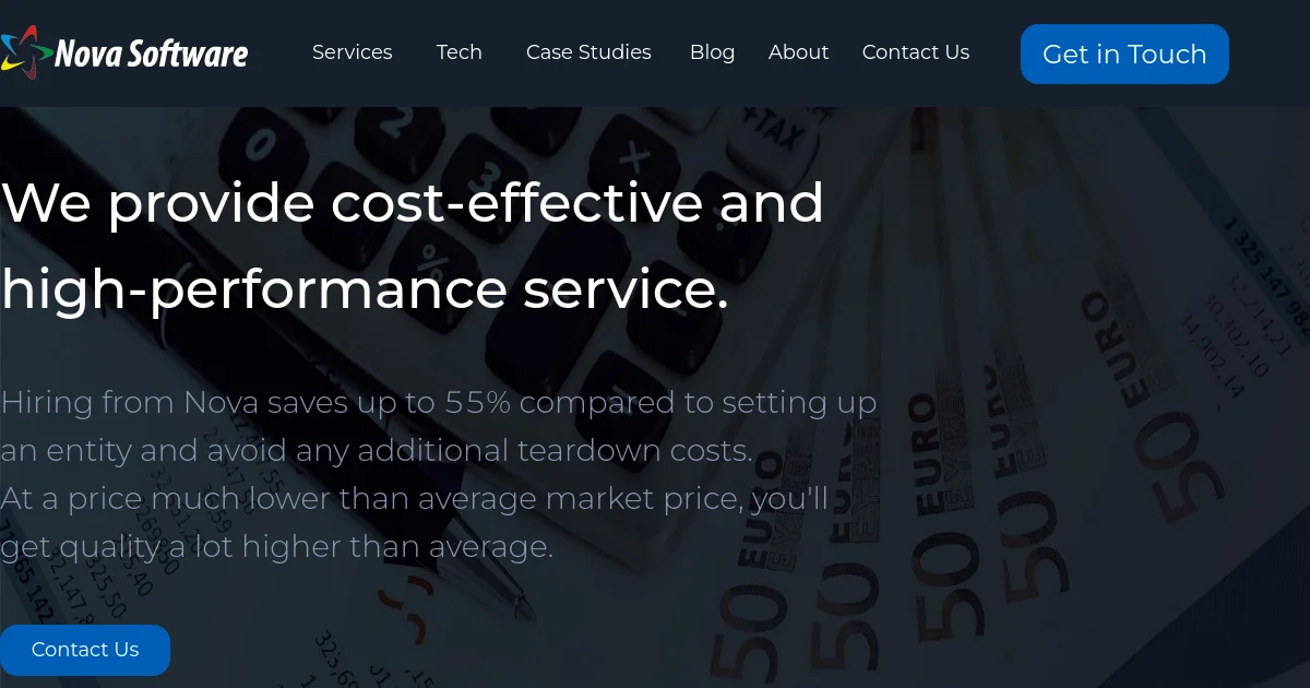 Nova AI Software . pricing page