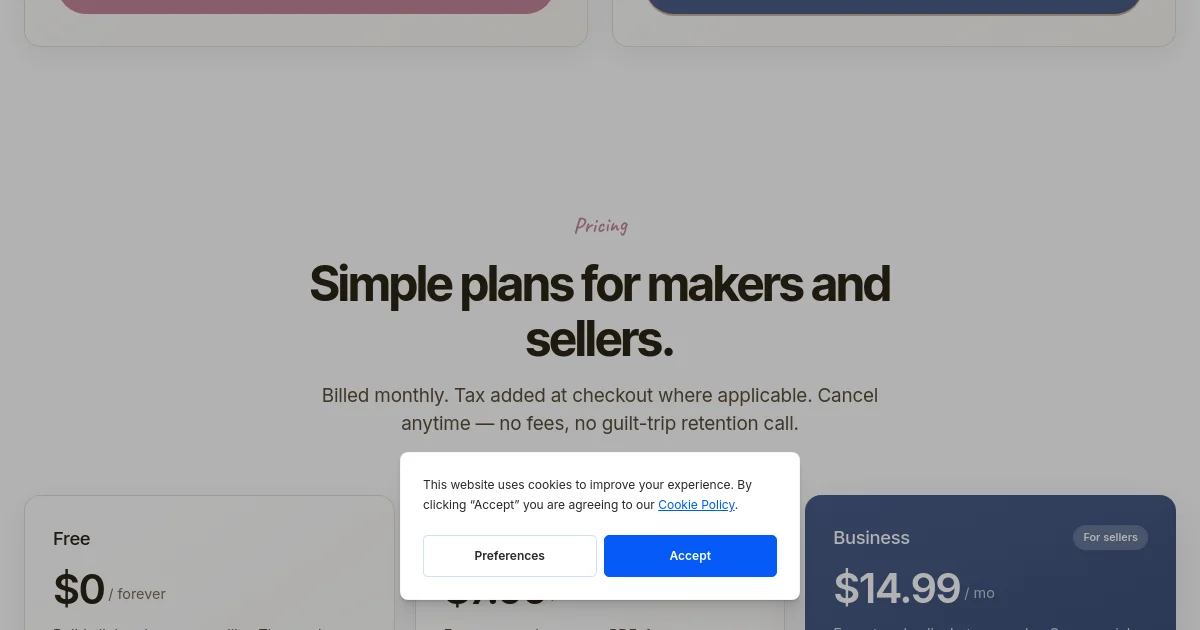 Plansmart Studios pricing page