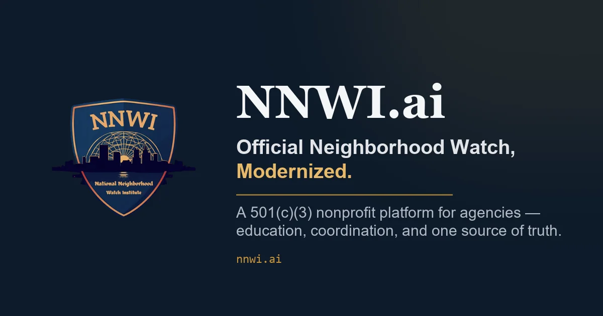 National Neighborhood Watch Institute AI header image