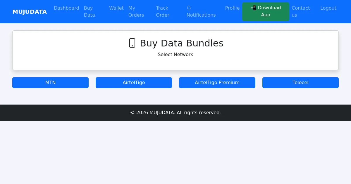 Mujudata pricing page