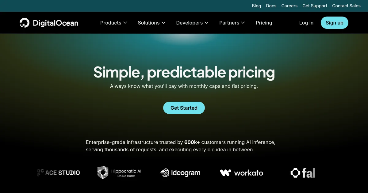 DigitalOcean Holdings, Inc. pricing page