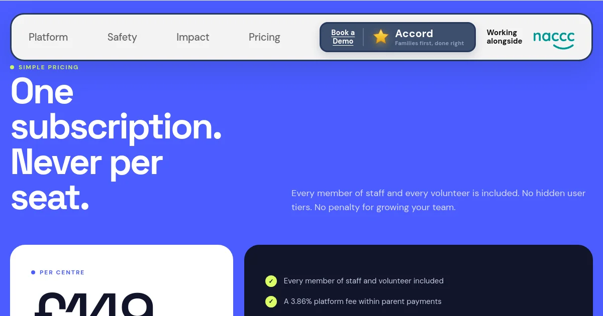 Accord Solutions pricing page