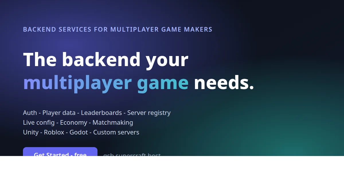 Game Server Backend header image