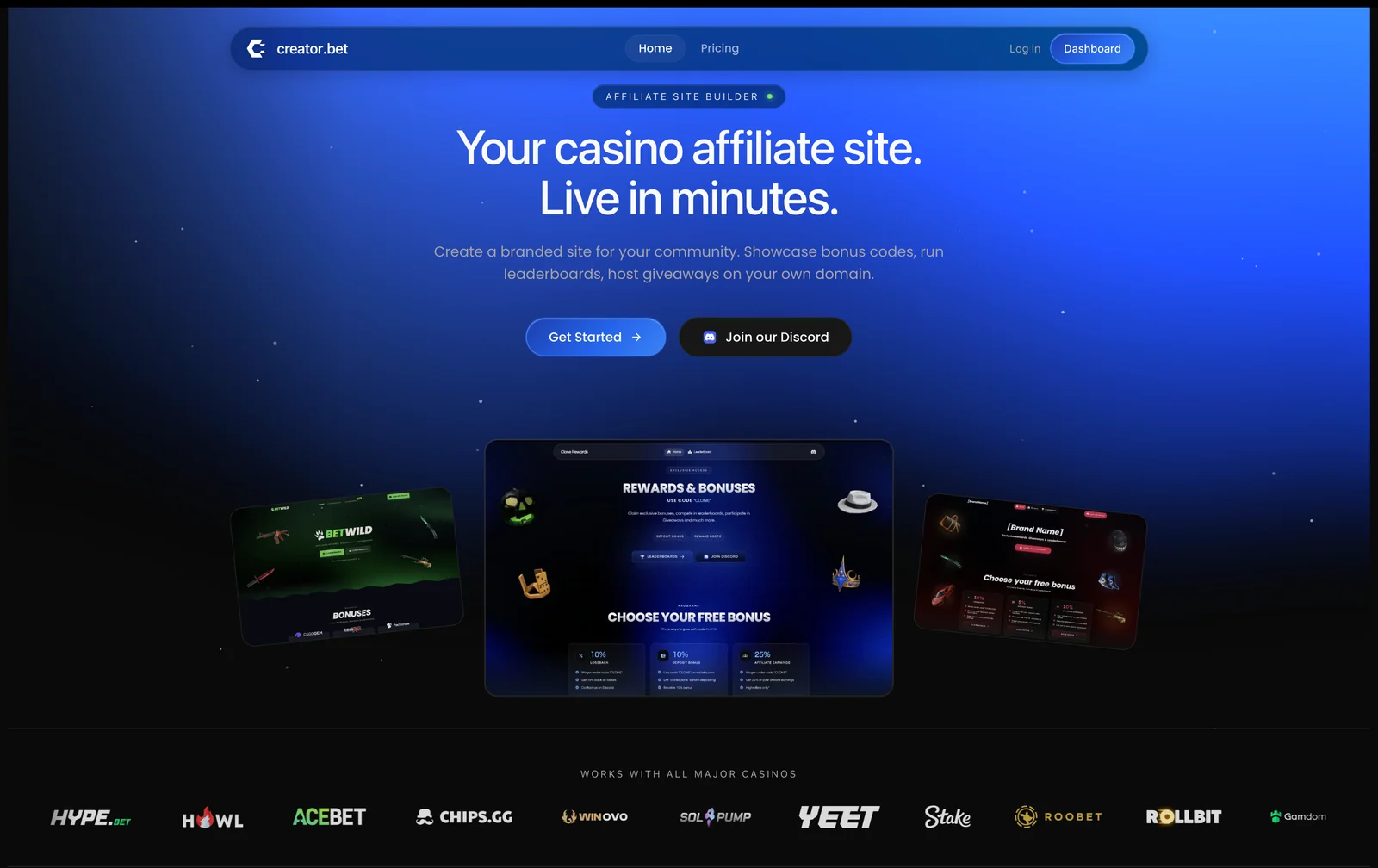 Creatorbet header image