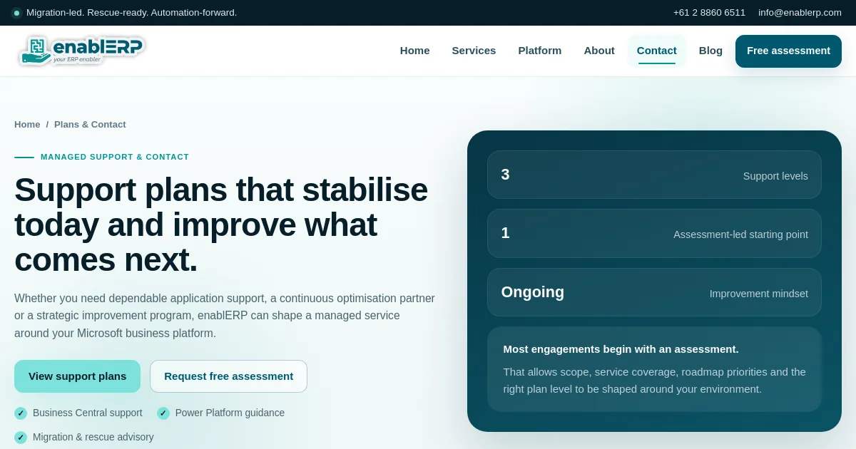 Enablerp pricing page