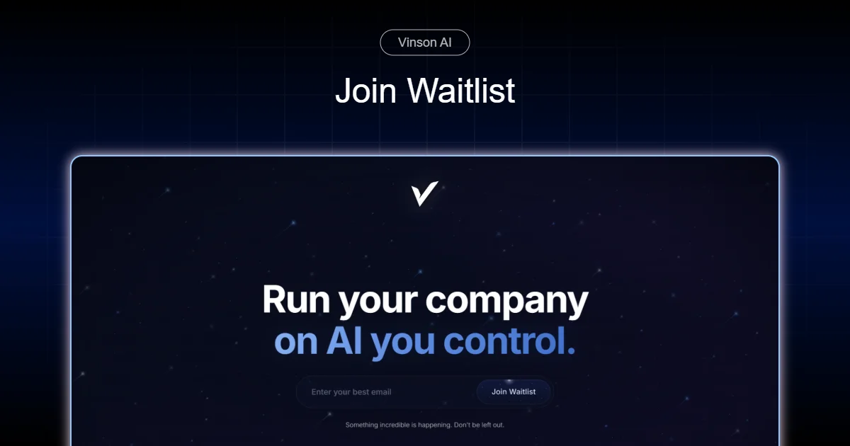 Getvinson header image