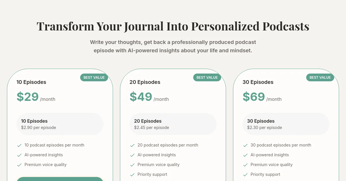 Mindpod pricing page