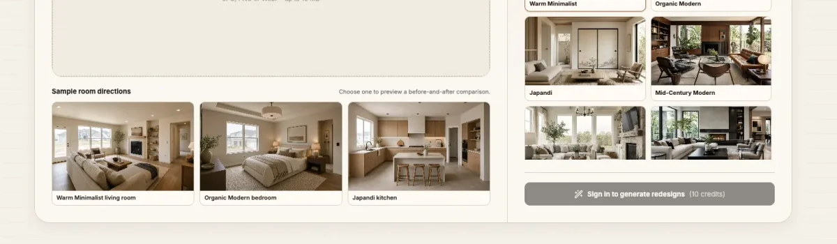 AI Room Design header image