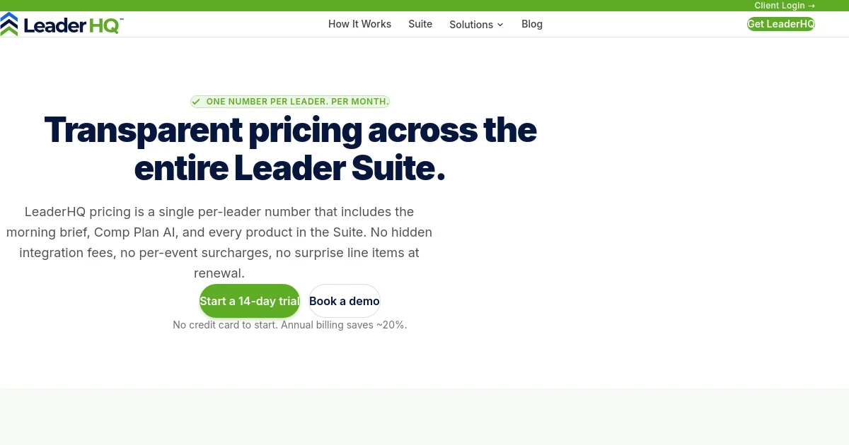 Leaderhq pricing page