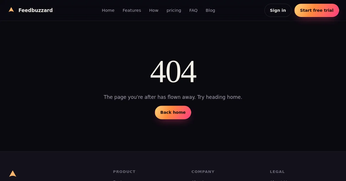 Feedbuzzard pricing page