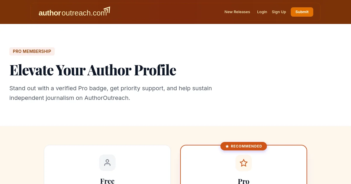 AuthorOutreach pricing page