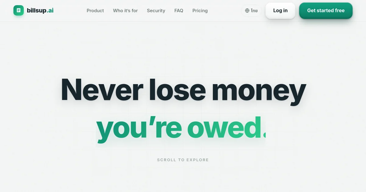 Billsup pricing page