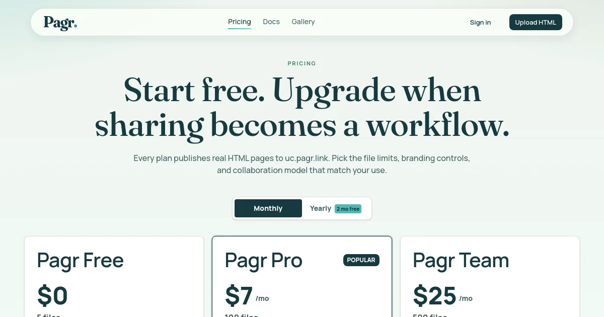 getpagr pricing page