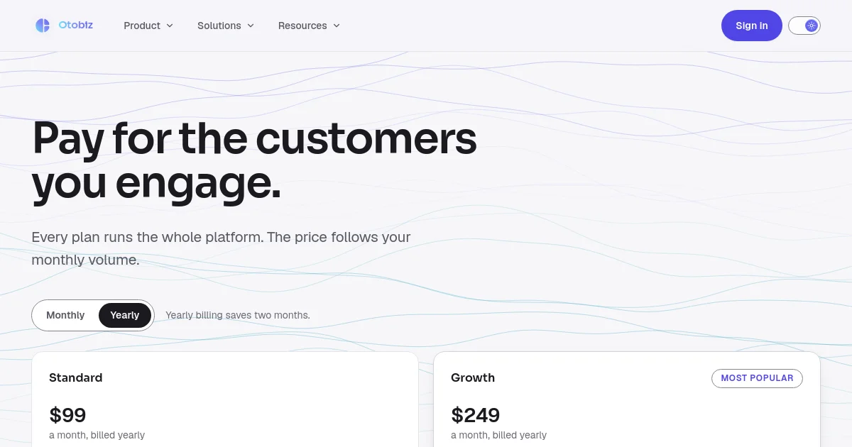 Otobiz pricing page