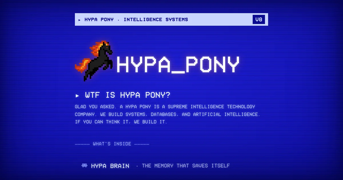 Hypa Pony pricing page
