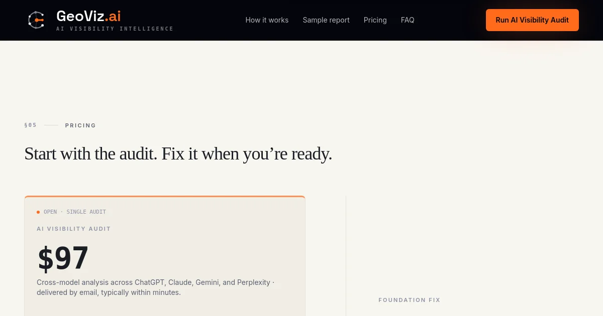 Geoviz pricing page