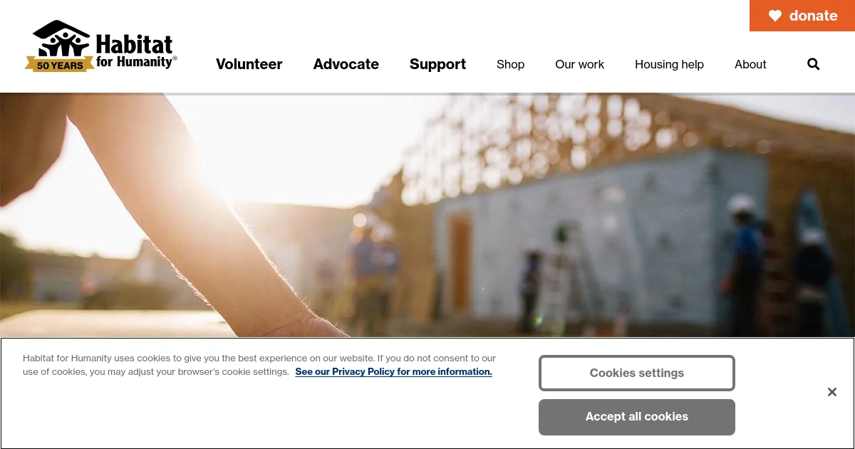 Habitat for Humanity pricing page