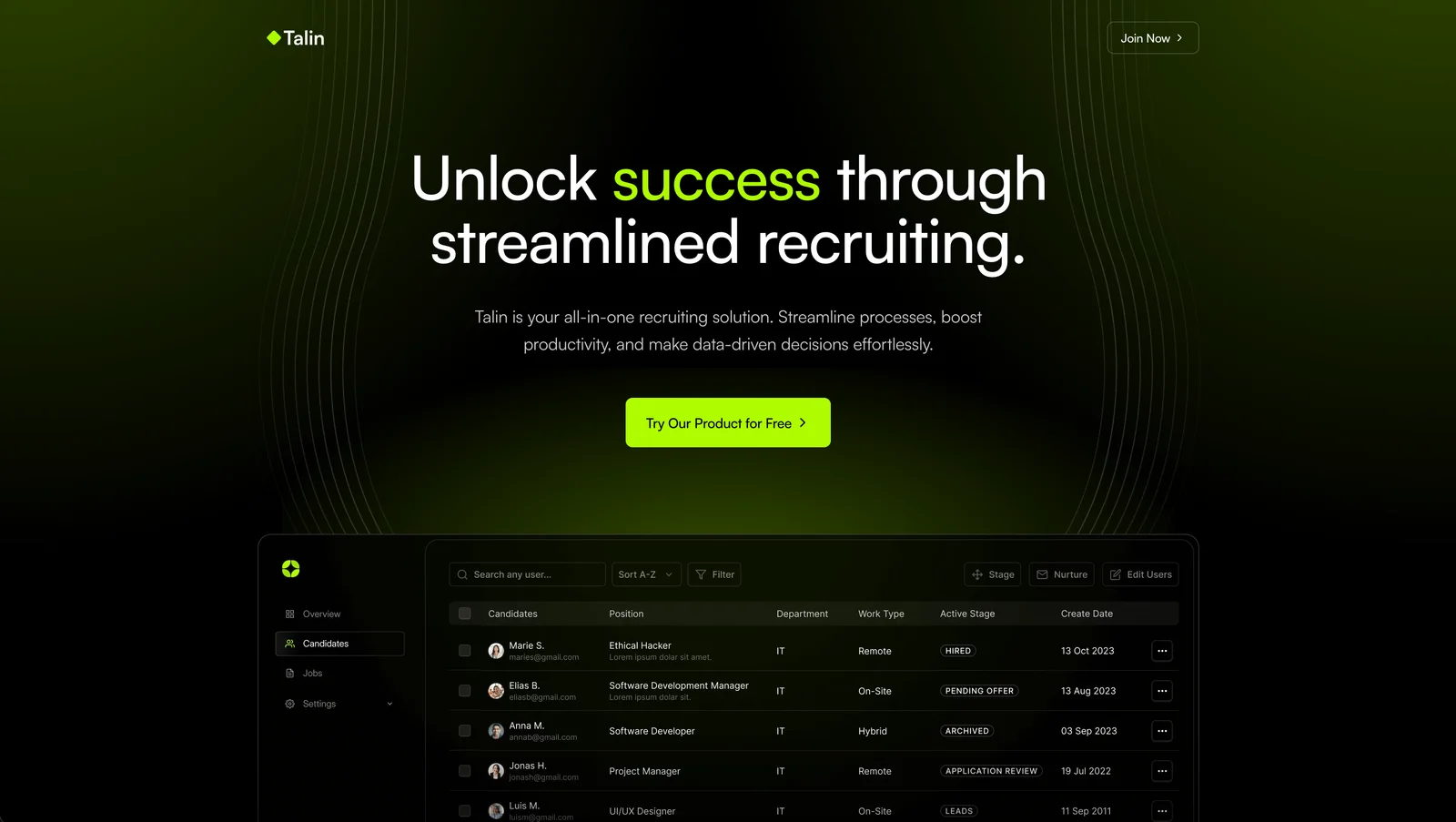 Talin Technologies Inc. header image