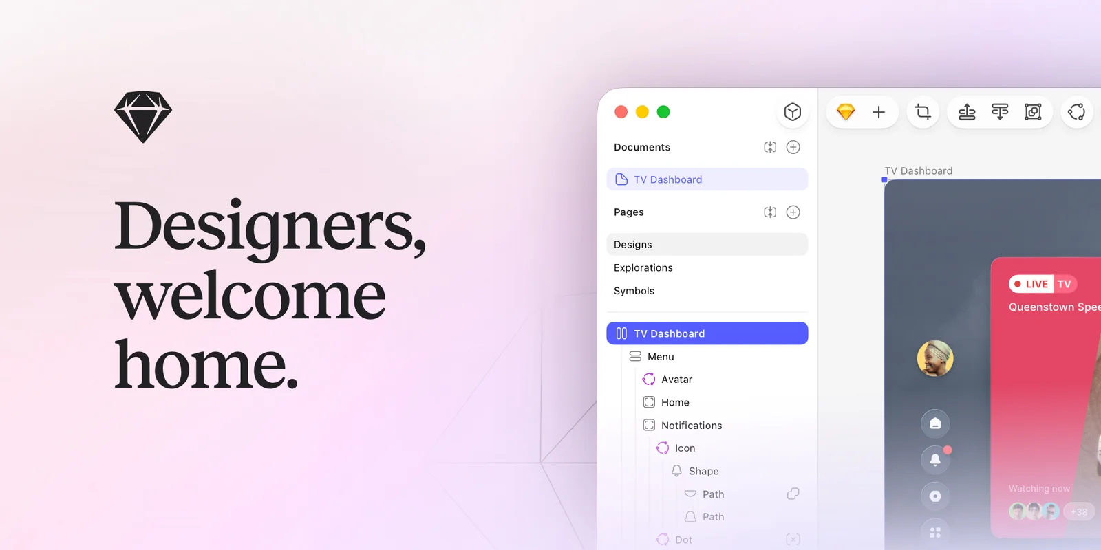 Download Sketch for Mac | Professional UI & UX Design Software header image