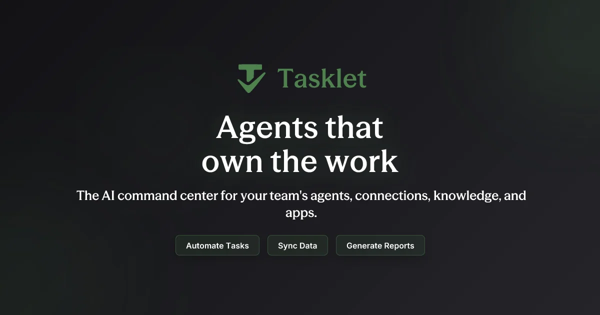 Tasklet header image