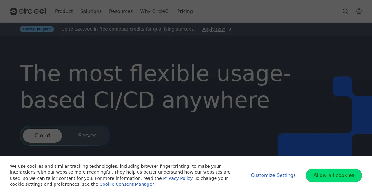 Circleci pricing page