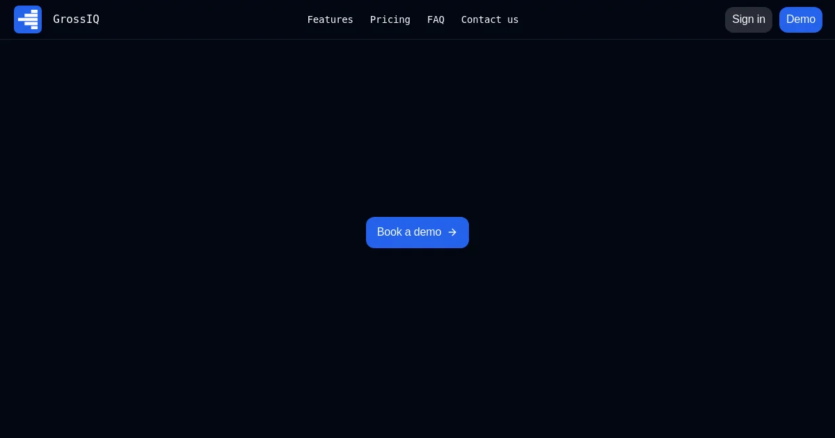 Grossiq pricing page
