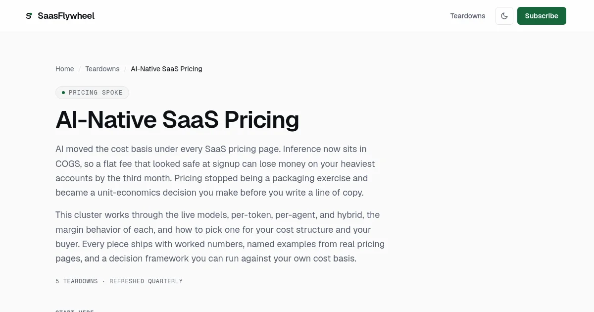 Saasflywheel pricing page