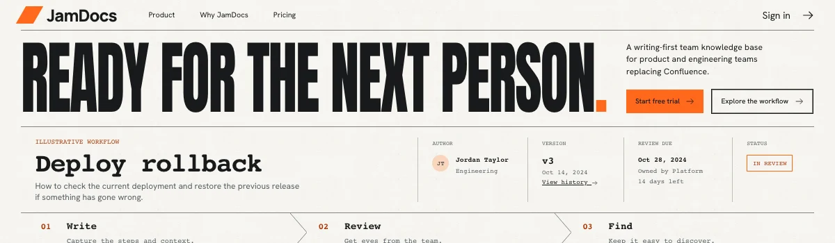 JamDocs header image