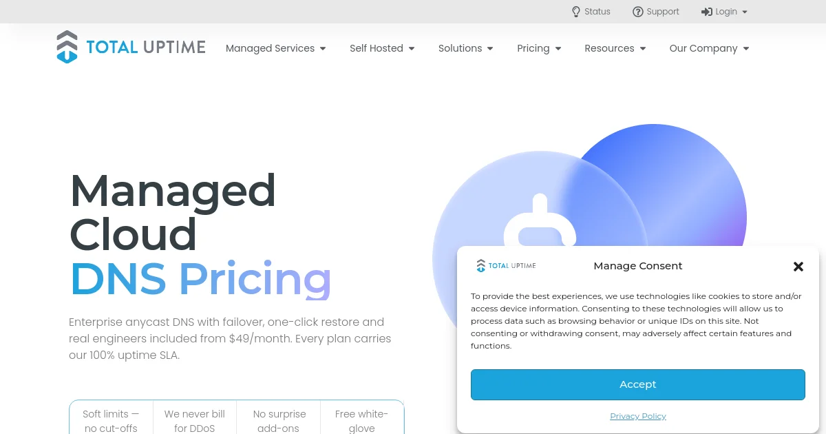 Total Uptime pricing page
