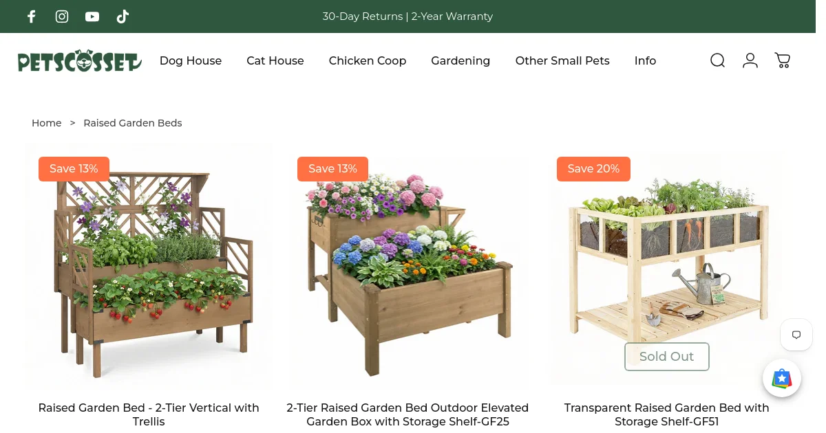 Petscosset pricing page