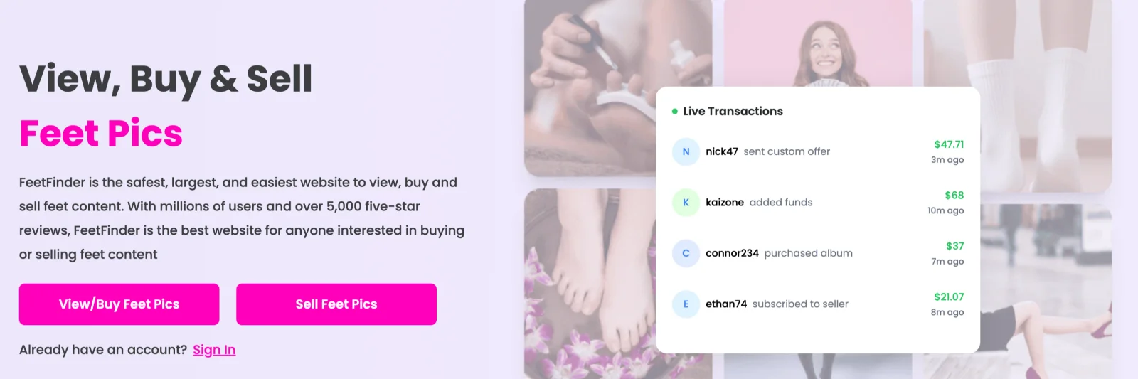 Feetfinder header image
