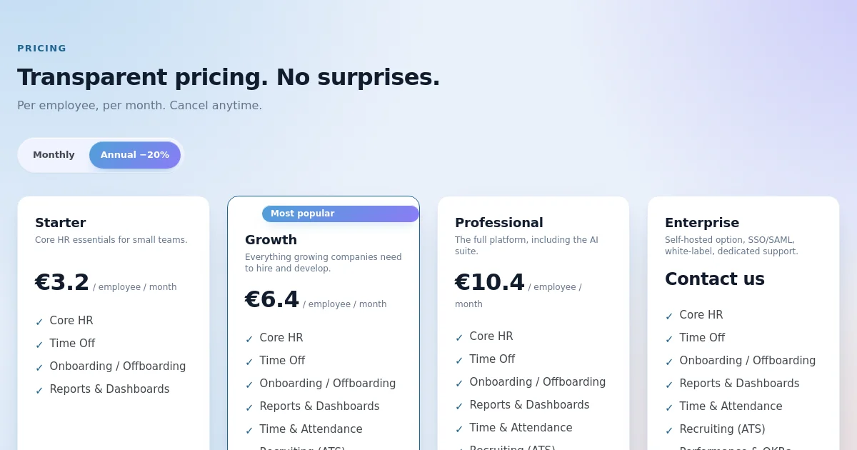 Alpeo pricing page