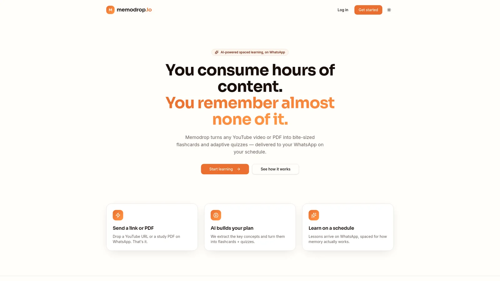 Memodrop header image