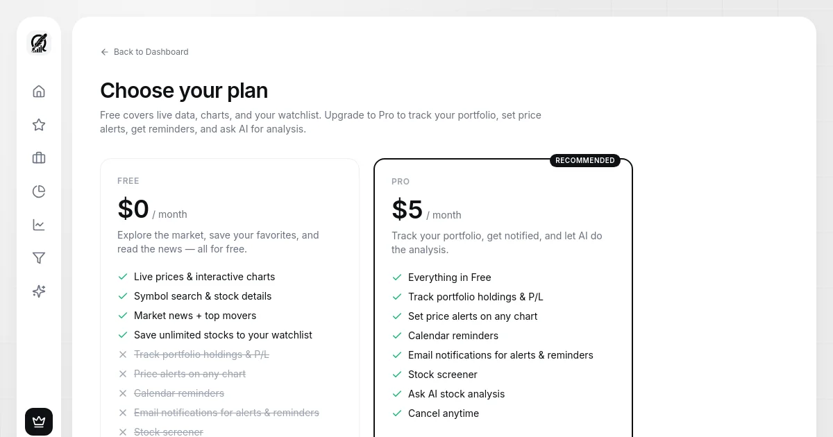 Marketquill pricing page