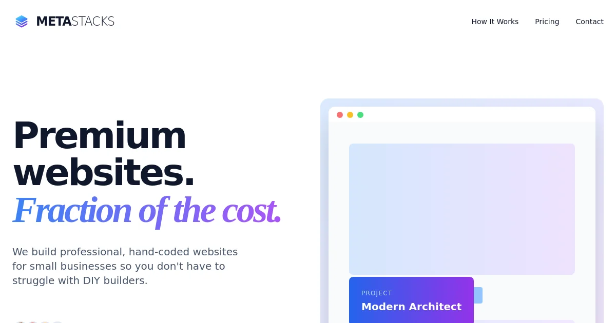 Metastacks pricing page