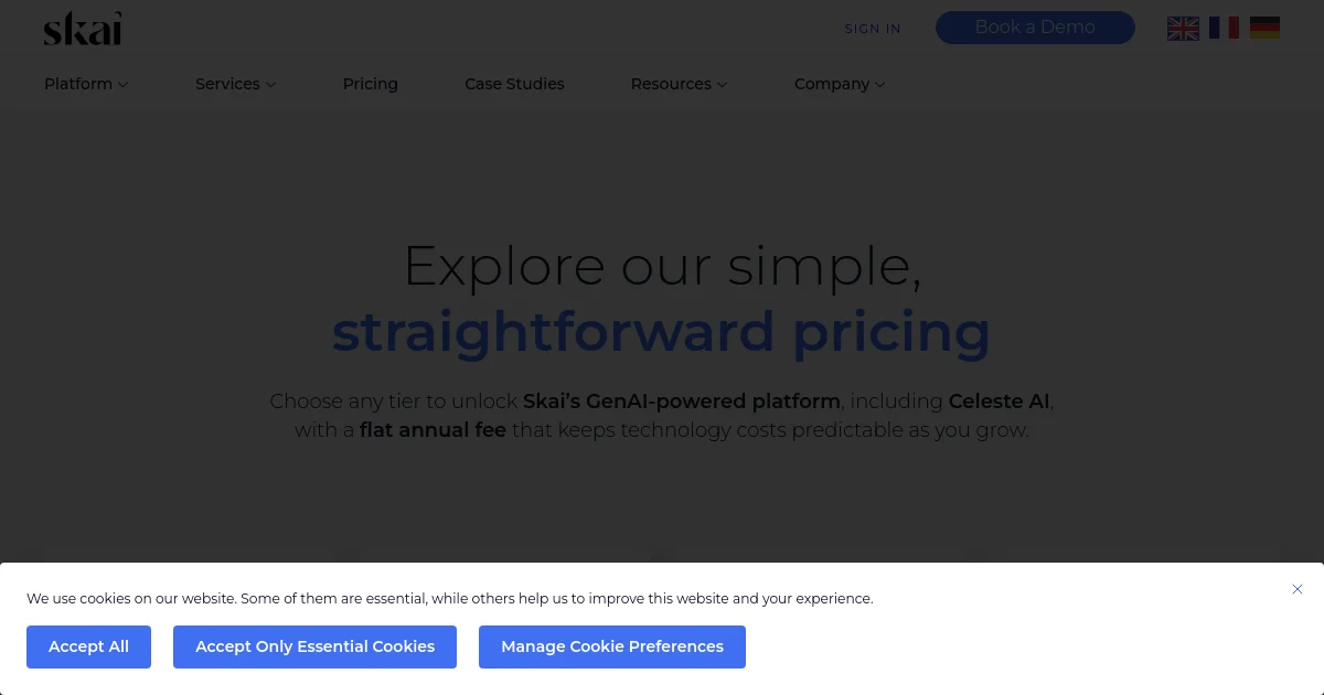 Signals Analytics pricing page
