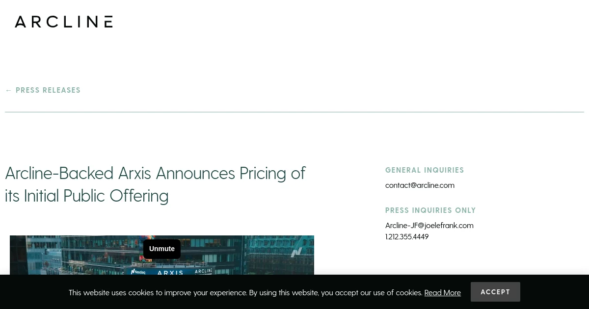 Arcline Investment Management pricing page