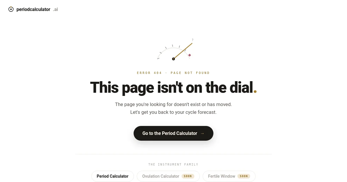 Periodcalculator pricing page