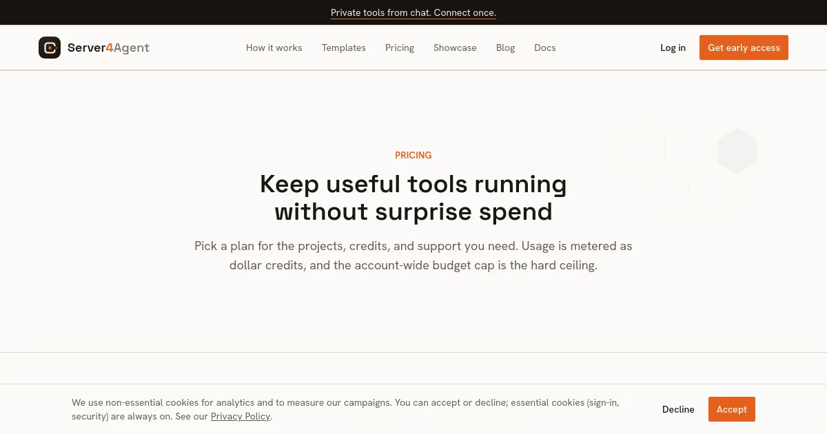 Server4Agent pricing page