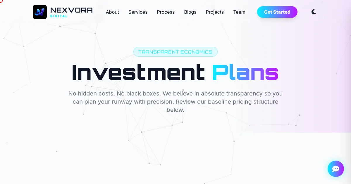 Nexvora Digital pricing page