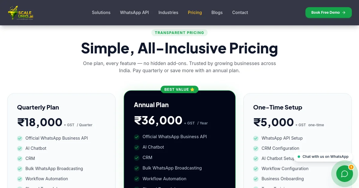 Scaleuniq pricing page