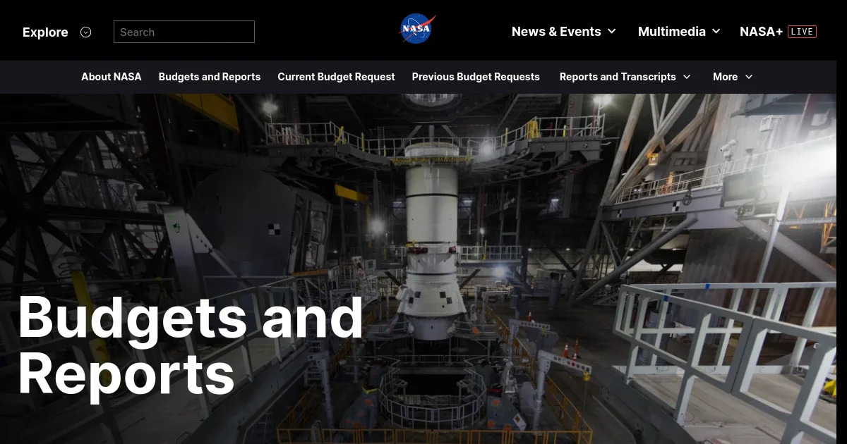NASA pricing page