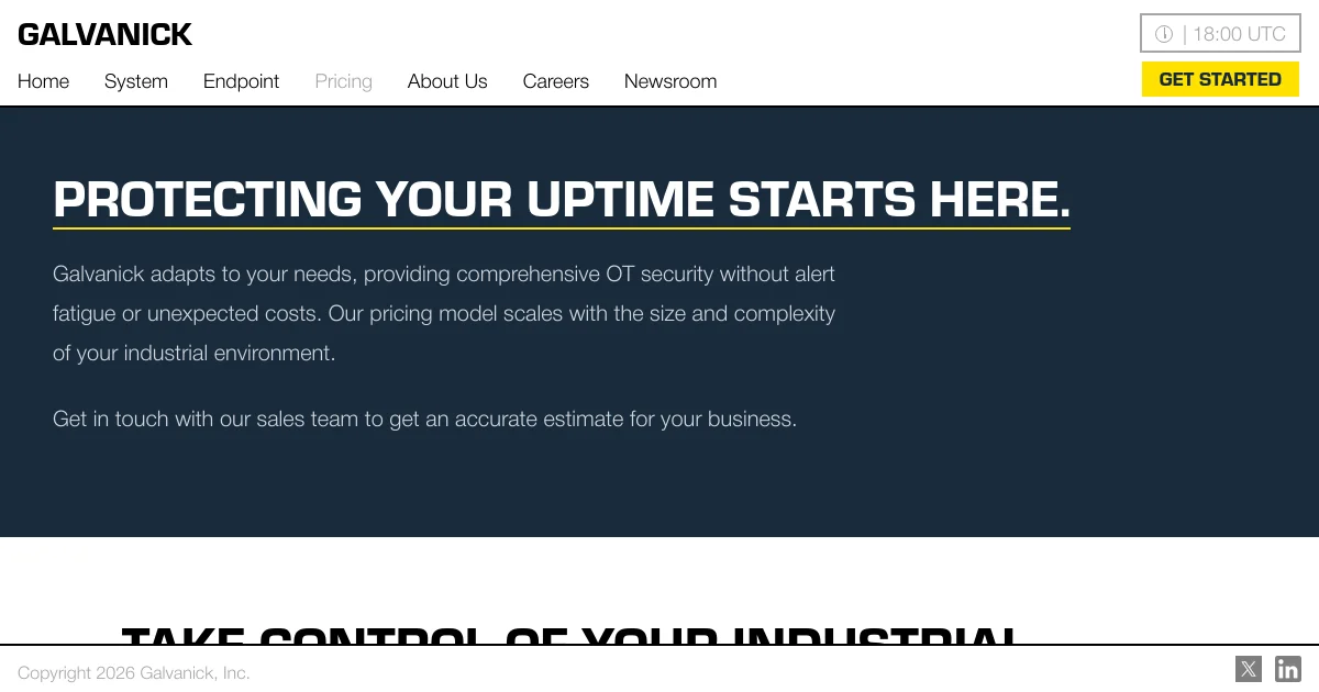 Galvanick pricing page