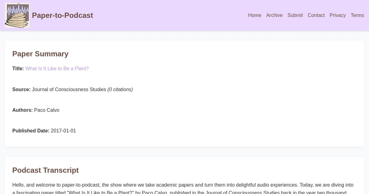 Paper-to-Podcast pricing page