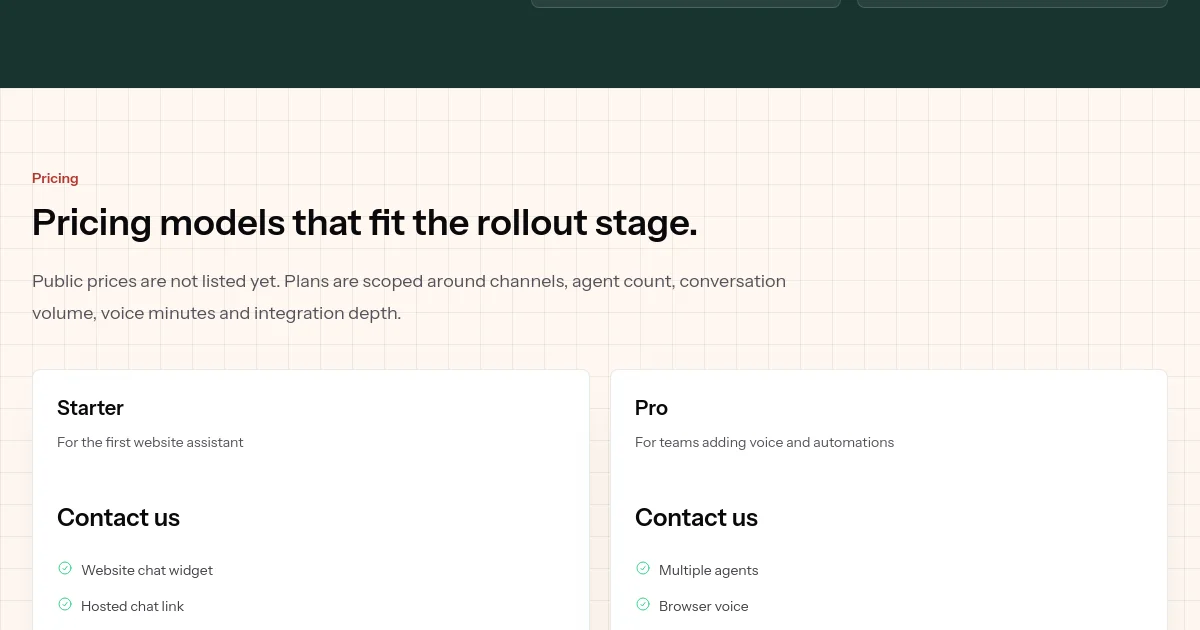 Telp pricing page