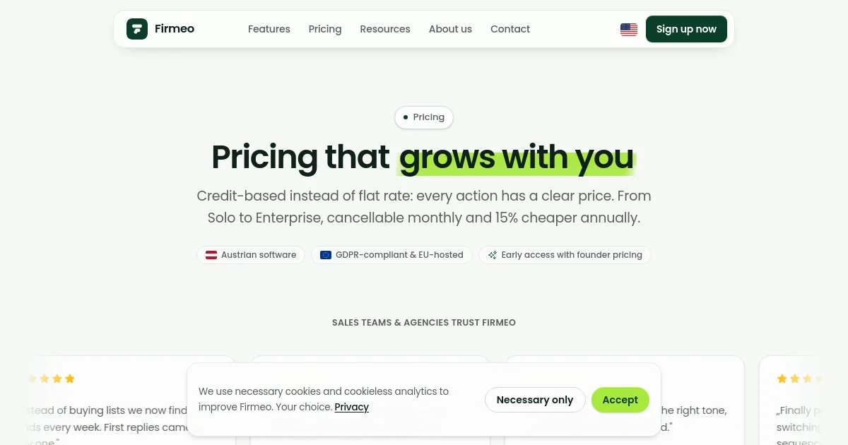 Firmeo pricing page